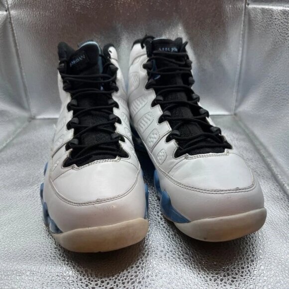 Size 8.5 - Air Jordan 9 Retro 2010 Mens Powder Blue Leather Sneakers 302370-103 - Picture 3 of 10